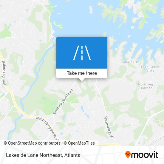 Mapa de Lakeside Lane Northeast