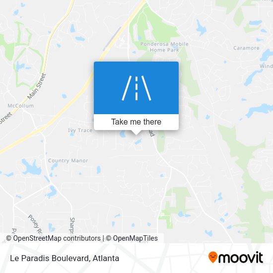 Le Paradis Boulevard map