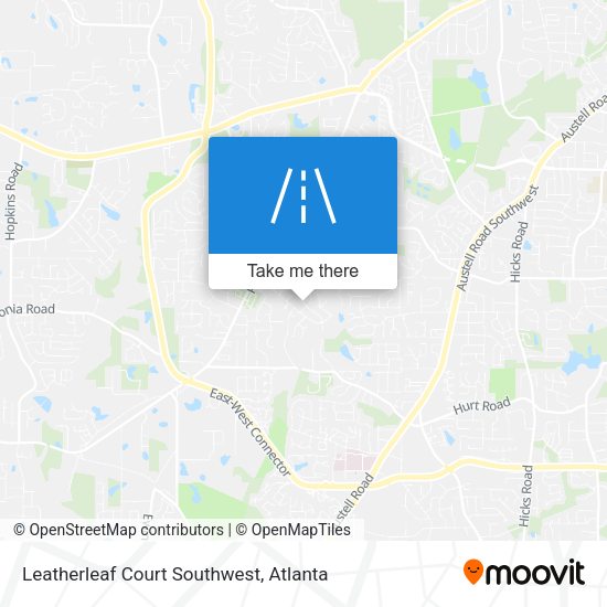 Leatherleaf Court Southwest map