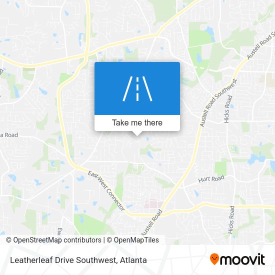 Leatherleaf Drive Southwest map