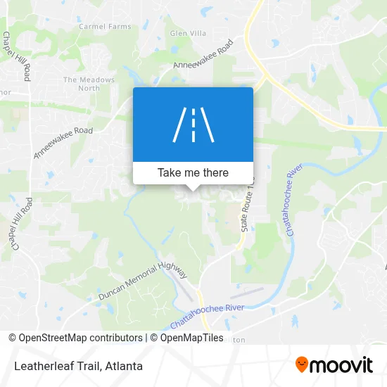 Leatherleaf Trail map