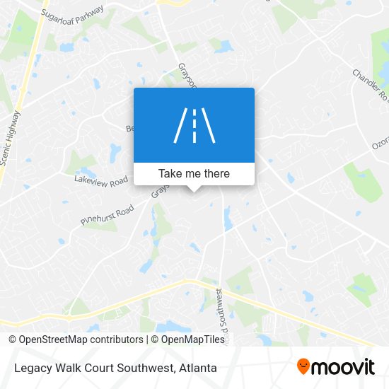 Mapa de Legacy Walk Court Southwest