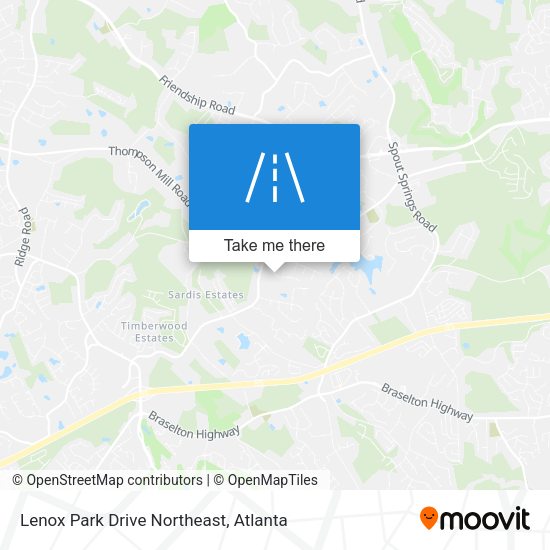 Lenox Park Drive Northeast map
