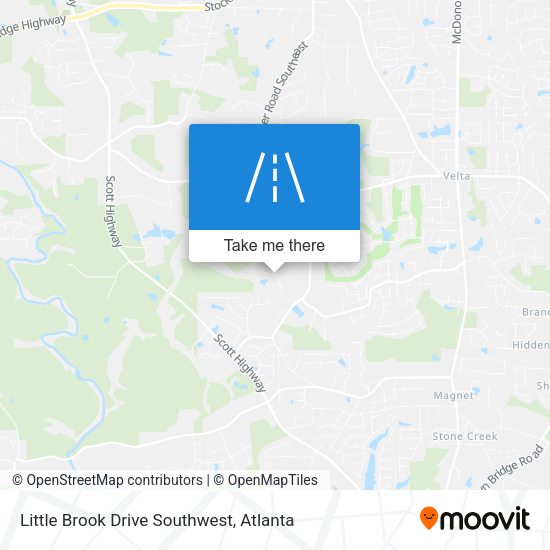 Little Brook Drive Southwest map