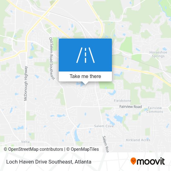 Loch Haven Drive Southeast map