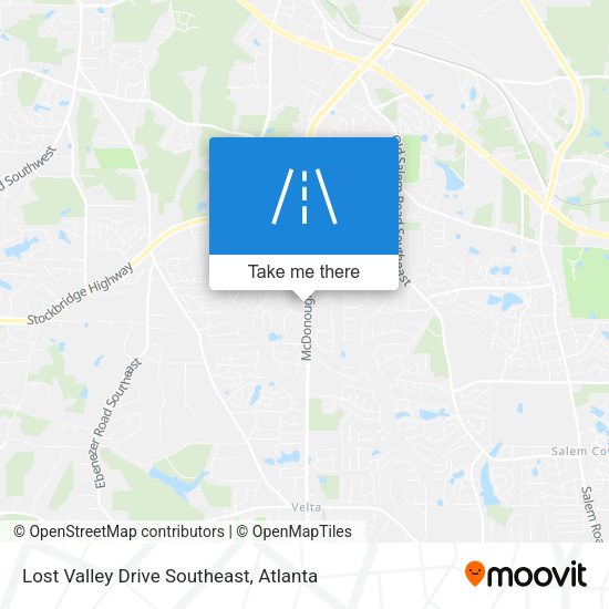 Lost Valley Drive Southeast map