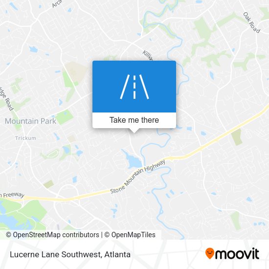 Mapa de Lucerne Lane Southwest