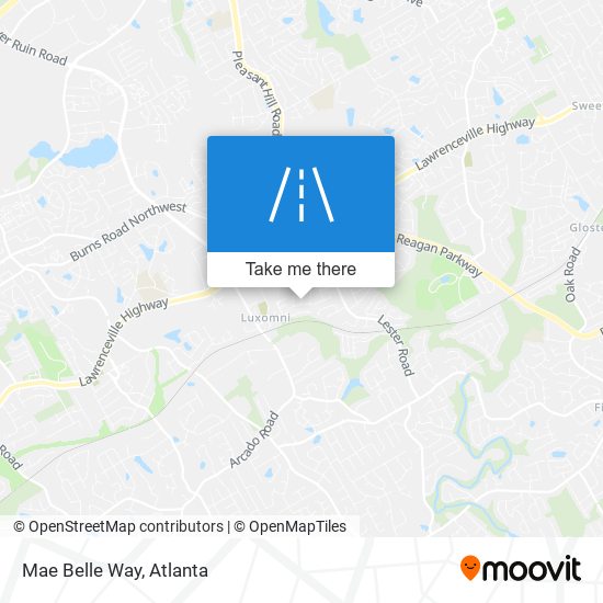 Mae Belle Way map