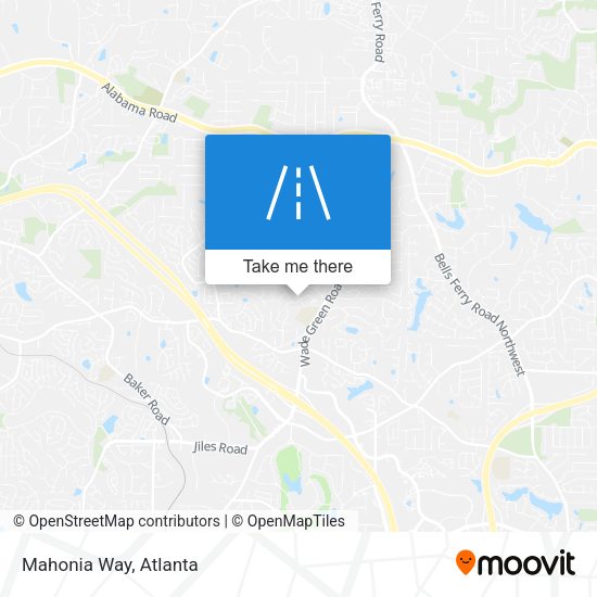 Mahonia Way map