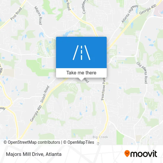 Majors Mill Drive map