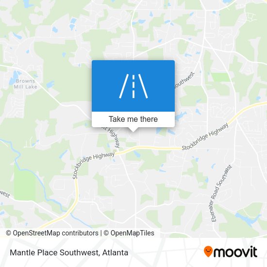 Mapa de Mantle Place Southwest