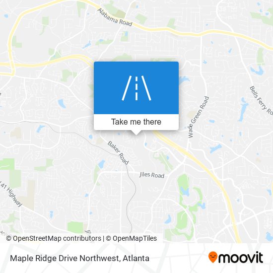 Maple Ridge Drive Northwest map
