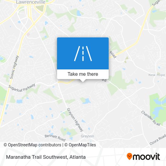 Maranatha Trail Southwest map