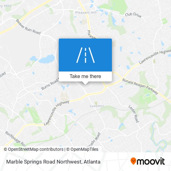 Marble Springs Road Northwest map