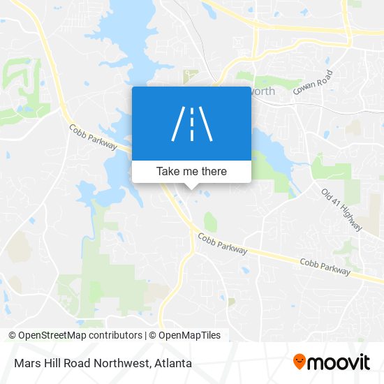 Mars Hill Road Northwest map