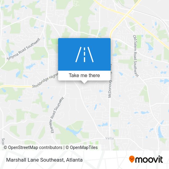 Marshall Lane Southeast map