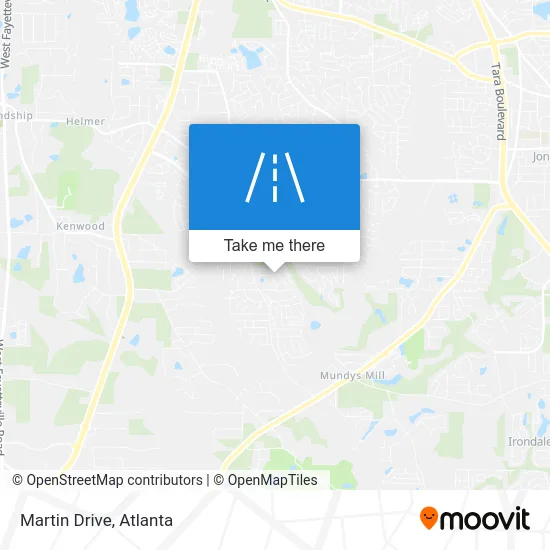 Martin Drive map