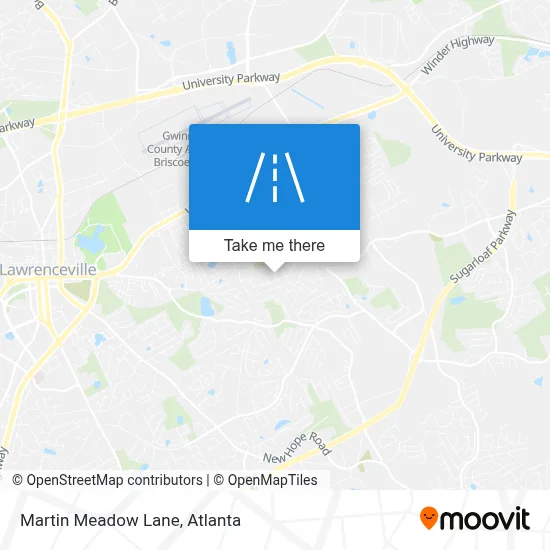 Martin Meadow Lane map