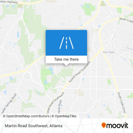 Martin Road Southwest map