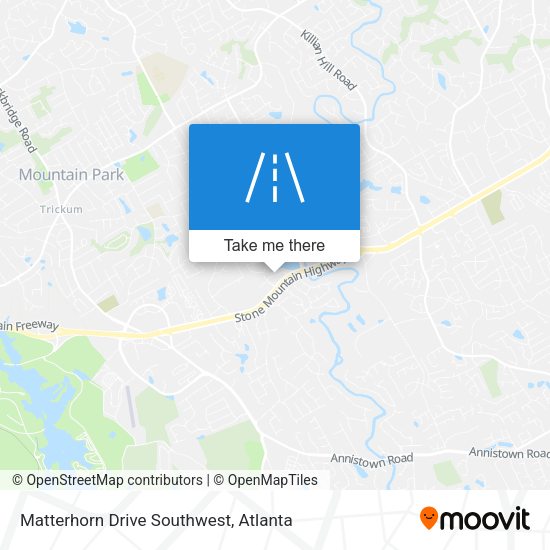 Matterhorn Drive Southwest map