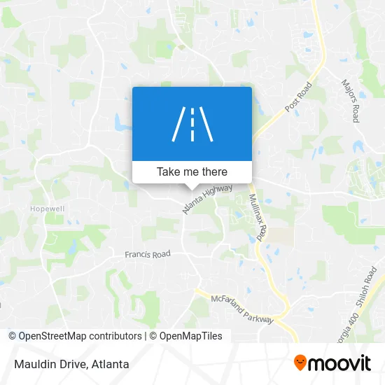 Mauldin Drive map