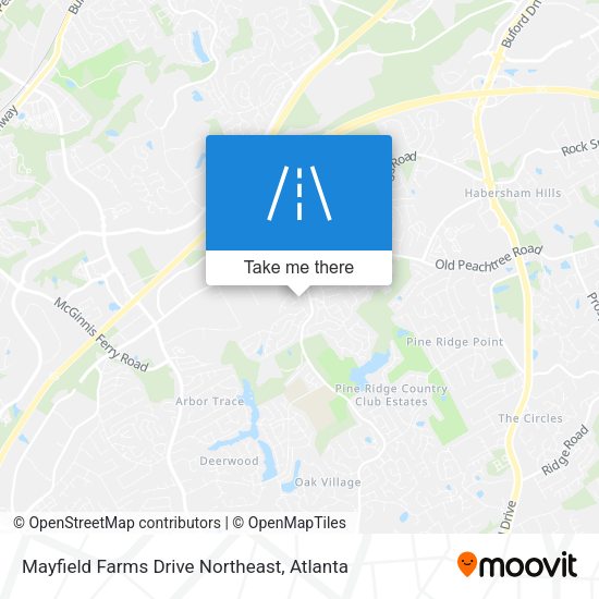 Mayfield Farms Drive Northeast map