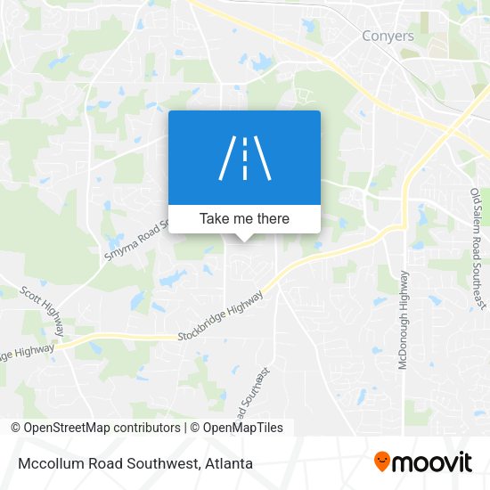 Mccollum Road Southwest map