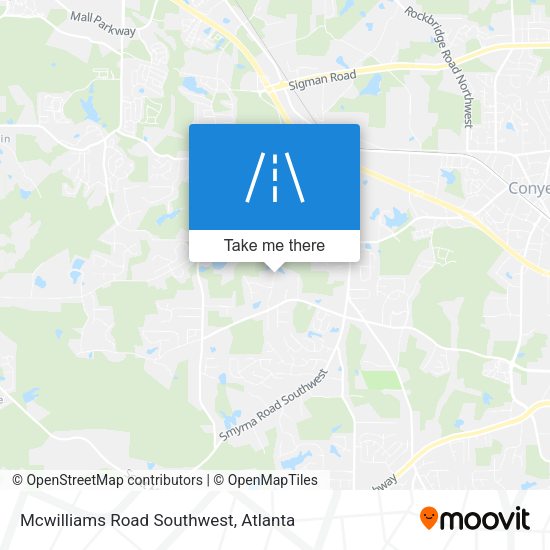 Mcwilliams Road Southwest map