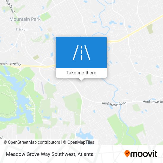 Meadow Grove Way Southwest map
