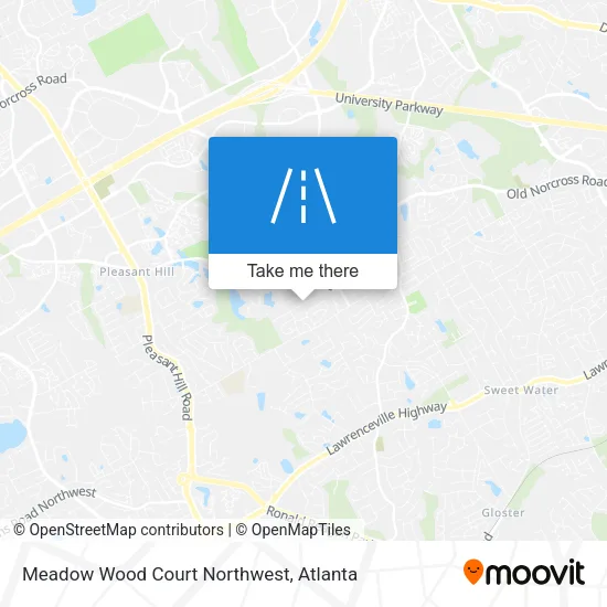 Mapa de Meadow Wood Court Northwest