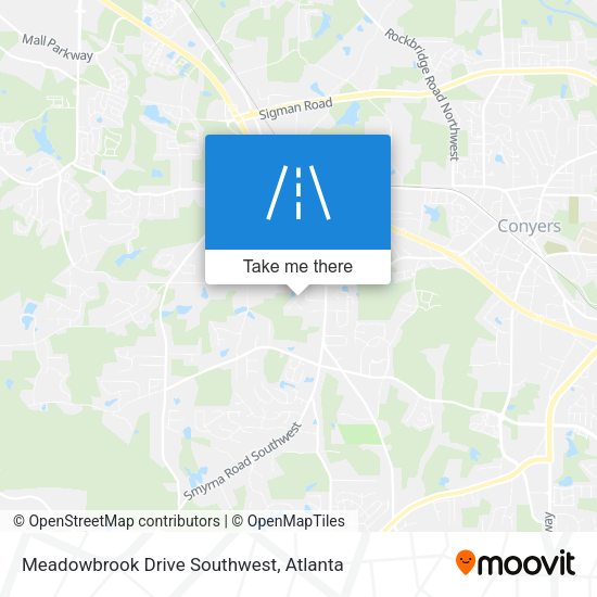 Meadowbrook Drive Southwest map