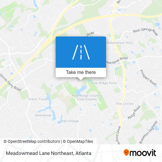 Meadowmead Lane Northeast map