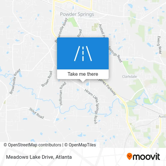 Meadows Lake Drive map