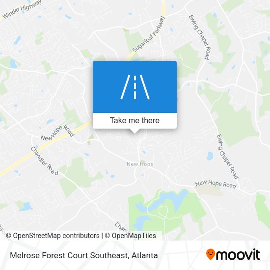 Mapa de Melrose Forest Court Southeast