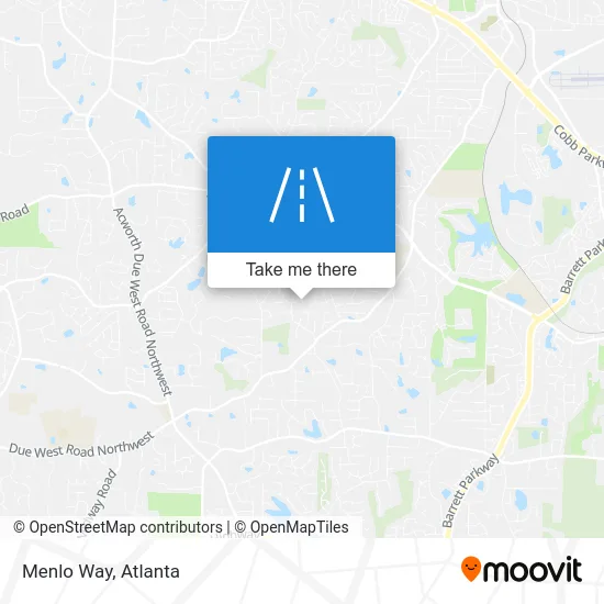 Menlo Way map
