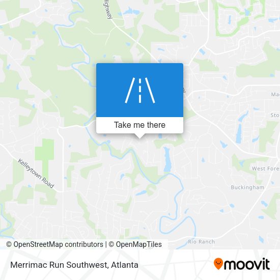Mapa de Merrimac Run Southwest