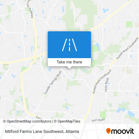 Mapa de Milford Farms Lane Southwest