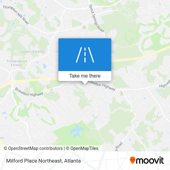Milford Place Northeast map