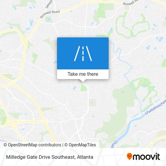 Milledge Gate Drive Southeast map