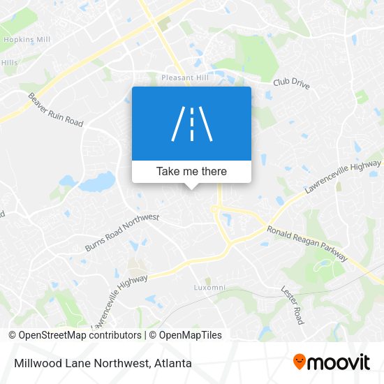 Millwood Lane Northwest map