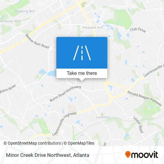 Mapa de Minor Creek Drive Northwest