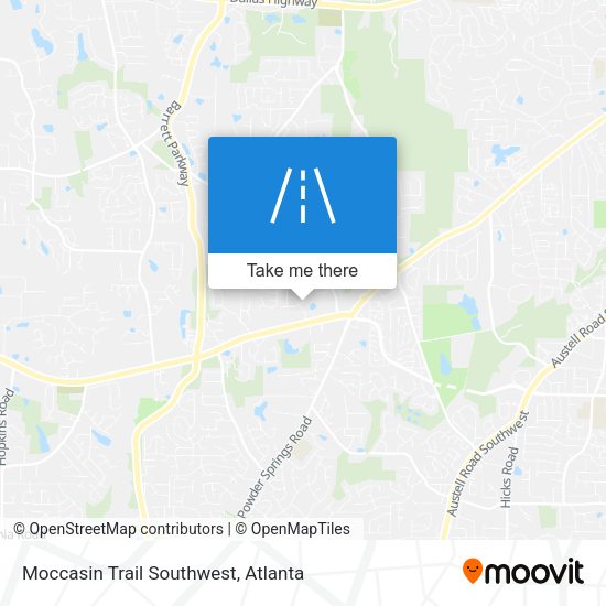 Moccasin Trail Southwest map