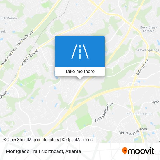 Montglade Trail Northeast map