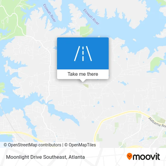 Moonlight Drive Southeast map