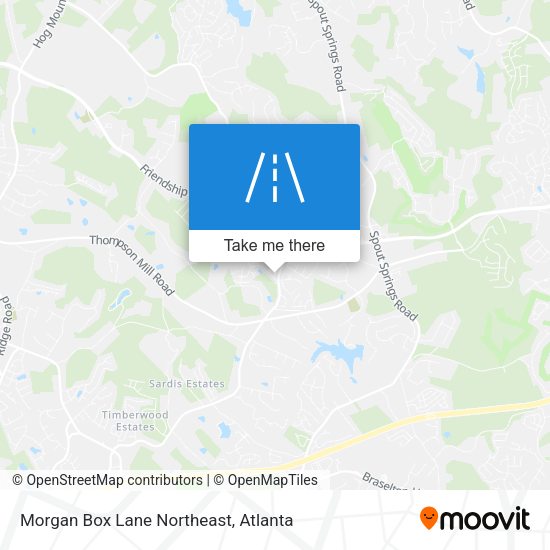 Mapa de Morgan Box Lane Northeast