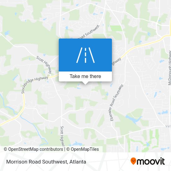 Morrison Road Southwest map