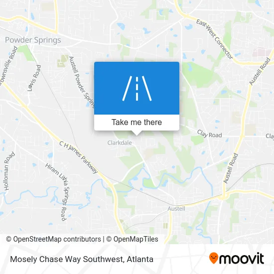 Mosely Chase Way Southwest map