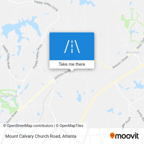 Mount Calvary Church Road map