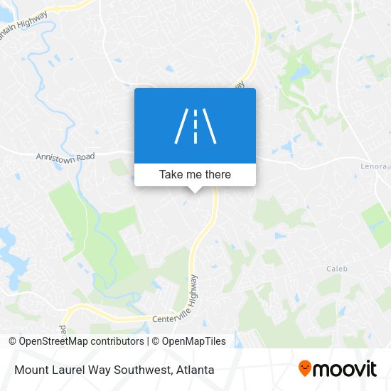Mount Laurel Way Southwest map