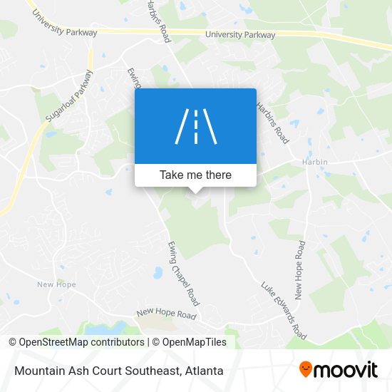 Mountain Ash Court Southeast map